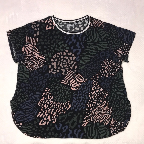 Calvin Klein Performance Tops - Calvin Klein Performance Short Sleeve Tee Size 3X Multi Color Animal Print